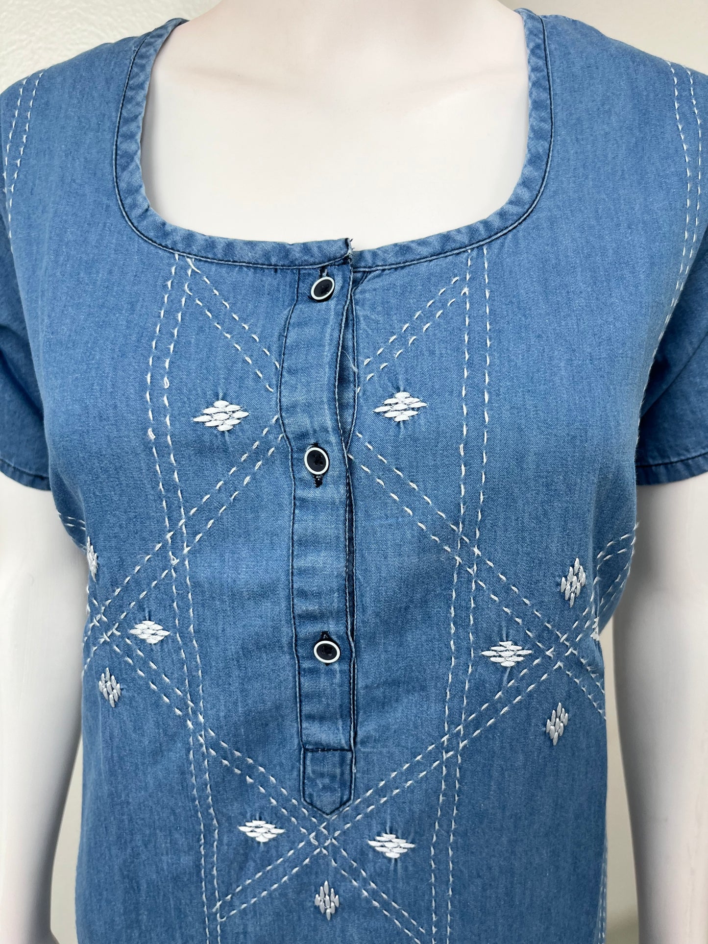 Breathable Denim Look Nightgown