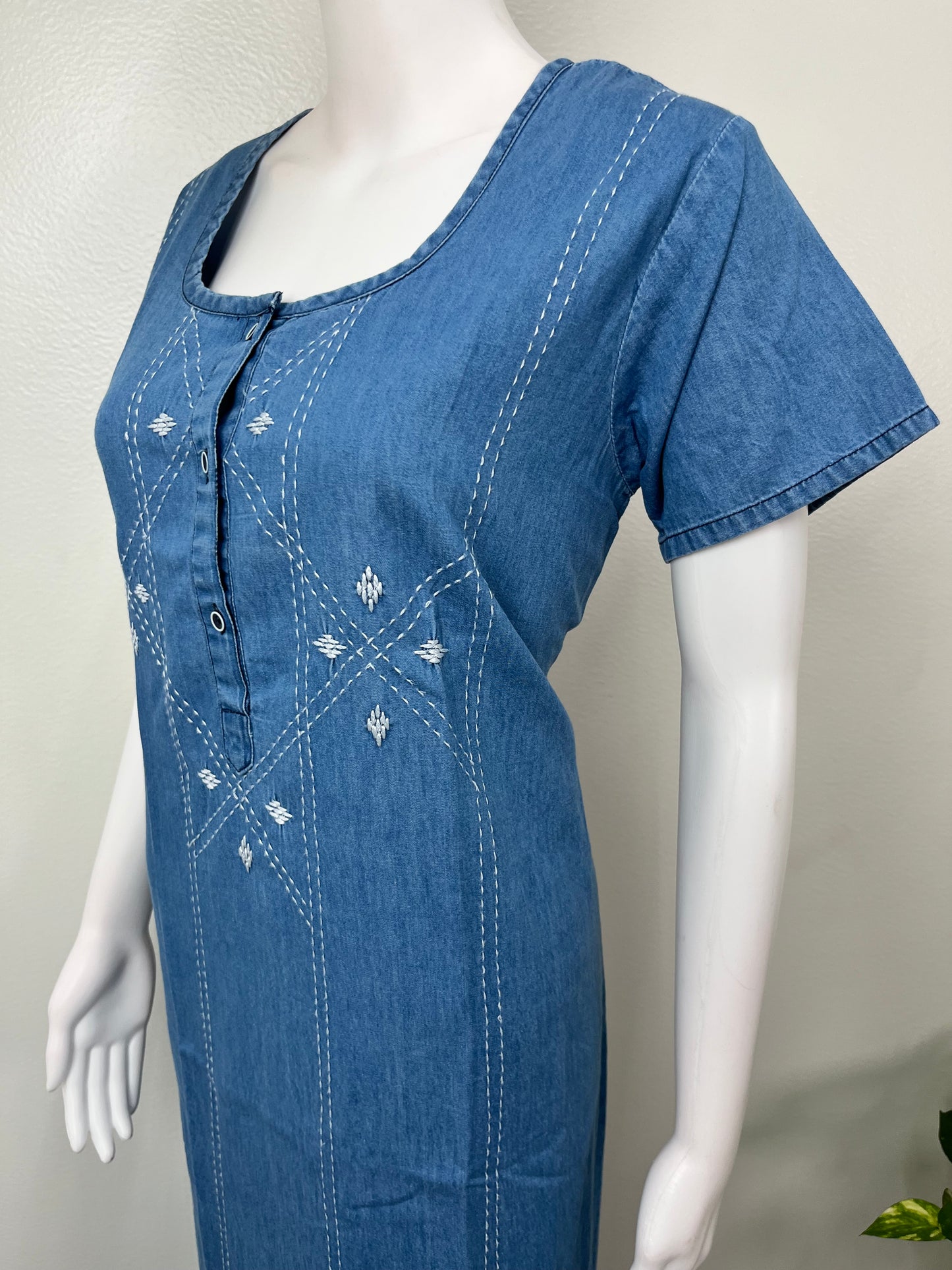 Breathable Denim Look Nightgown