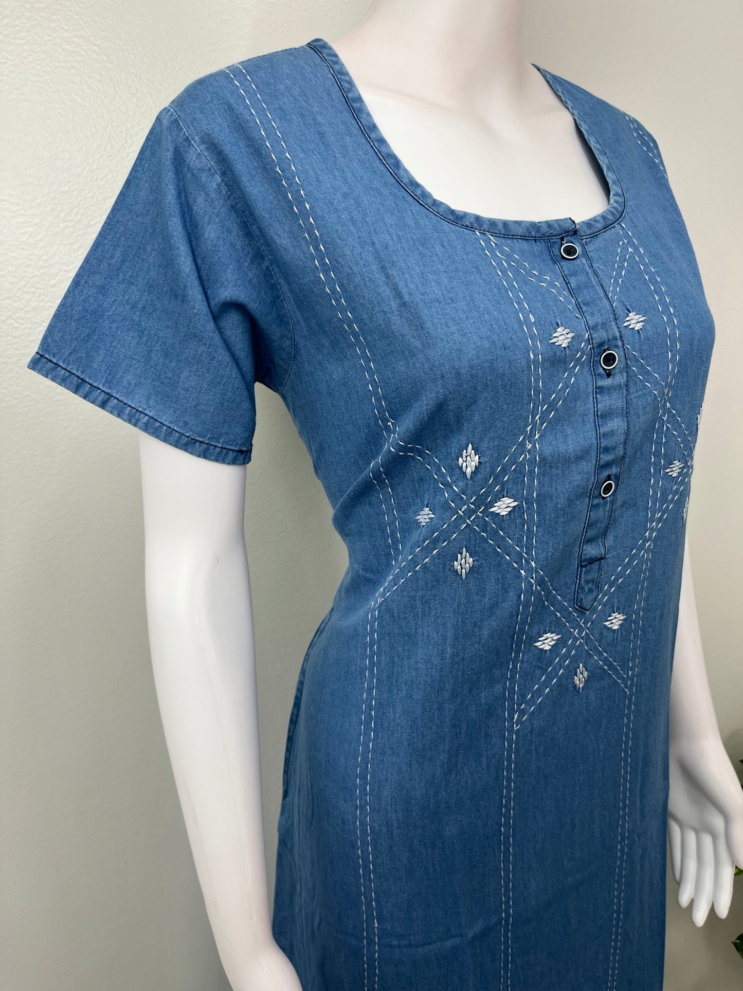 Breathable Denim Look Nightgown