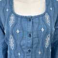 Denim Nightgown for Women with 3/4th Sleeves