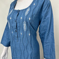 Denim Nightgown for Women with 3/4th Sleeves