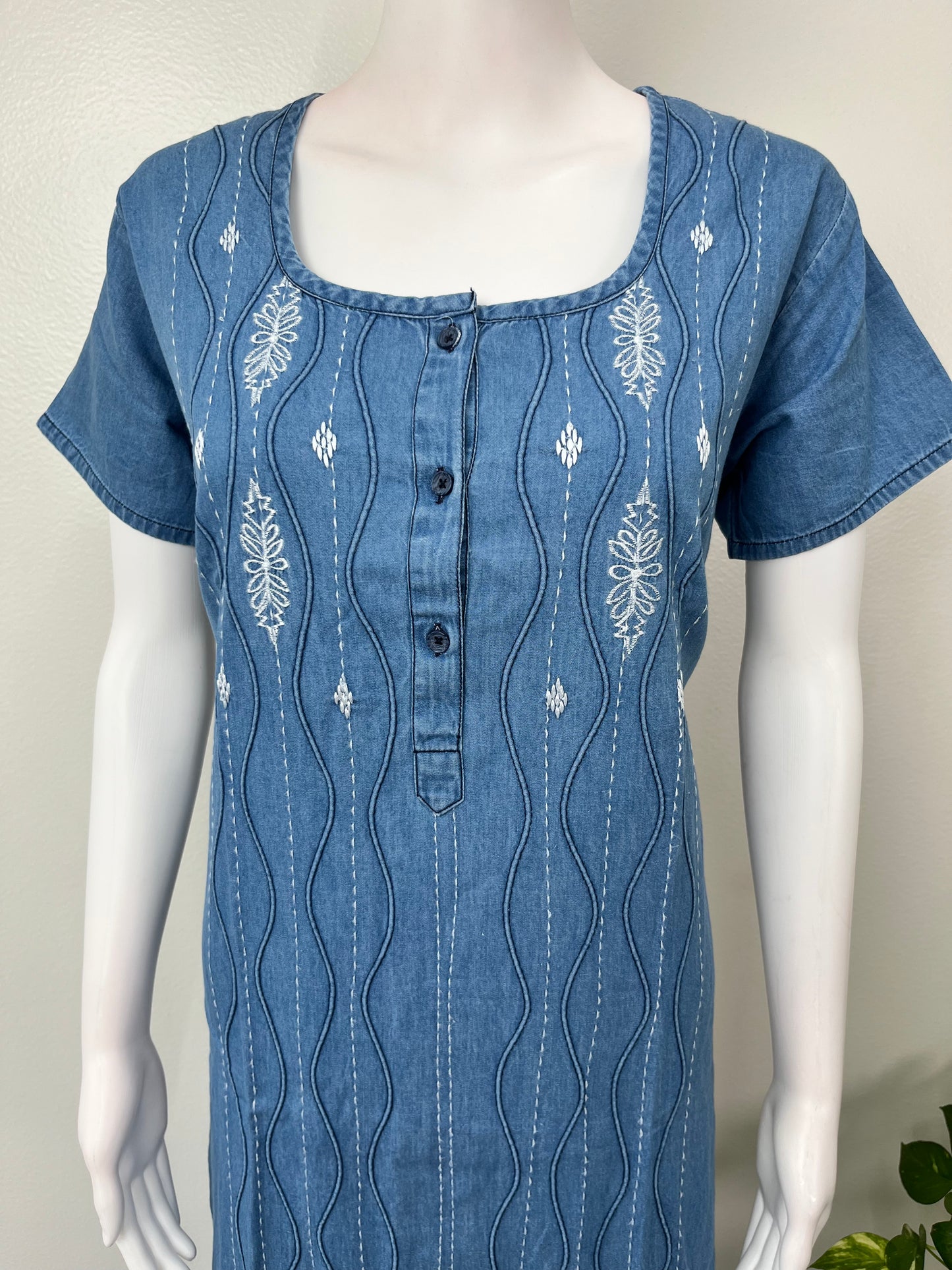 Breathable Denim Look Nightgown