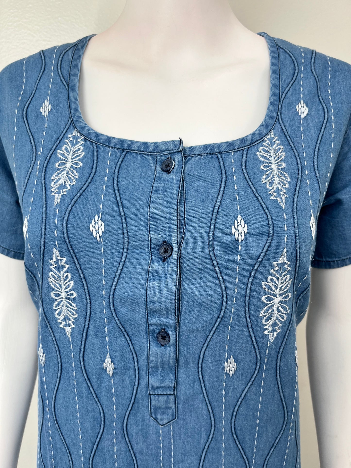 Breathable Denim Look Nightgown