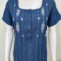 Causal Cotton Denim Nighty