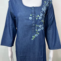 Denim Graceful Embroidered Nighty