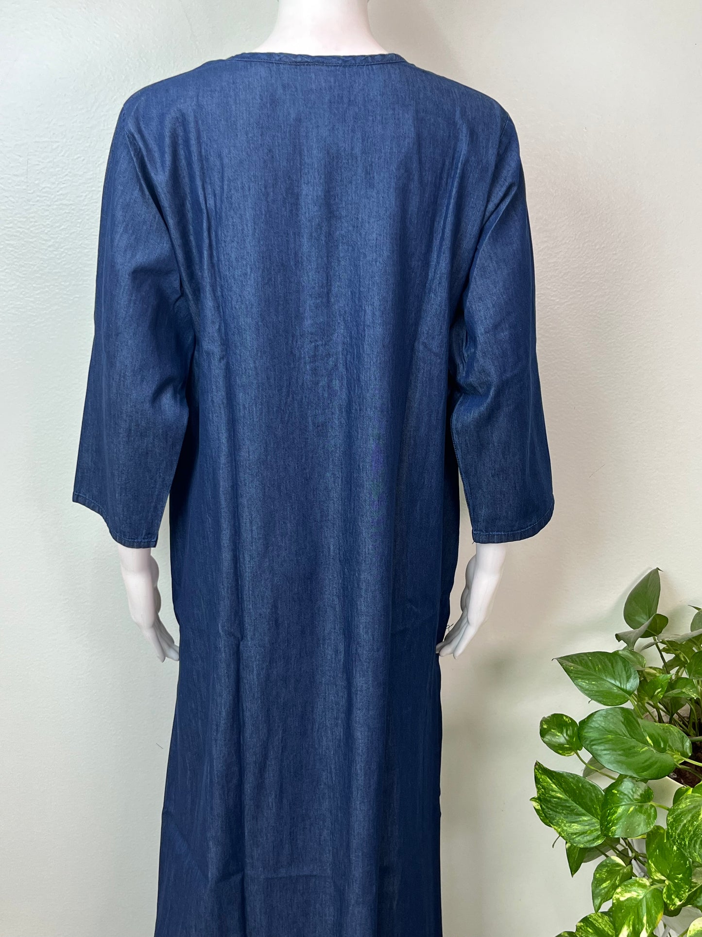 Denim Graceful Embroidered Nighty