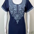 Navy Blue Delicate Embroidery Bizzylizzy Nighty