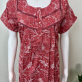 Maroon Pure Cotton Nightgown Soft & Comfortable