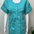 Aqua Blue Elegant & Breathable Pure Cotton Nighty