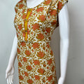 Yellow Floral Printed Cotton Nightgown