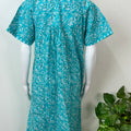 Aqua Blue Elegant & Breathable Pure Cotton Nighty