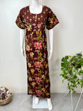 Brown Pure Cotton Nightgown Soft & Comfortable