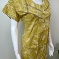 Yellow Pleated 100% Cotton Nighty