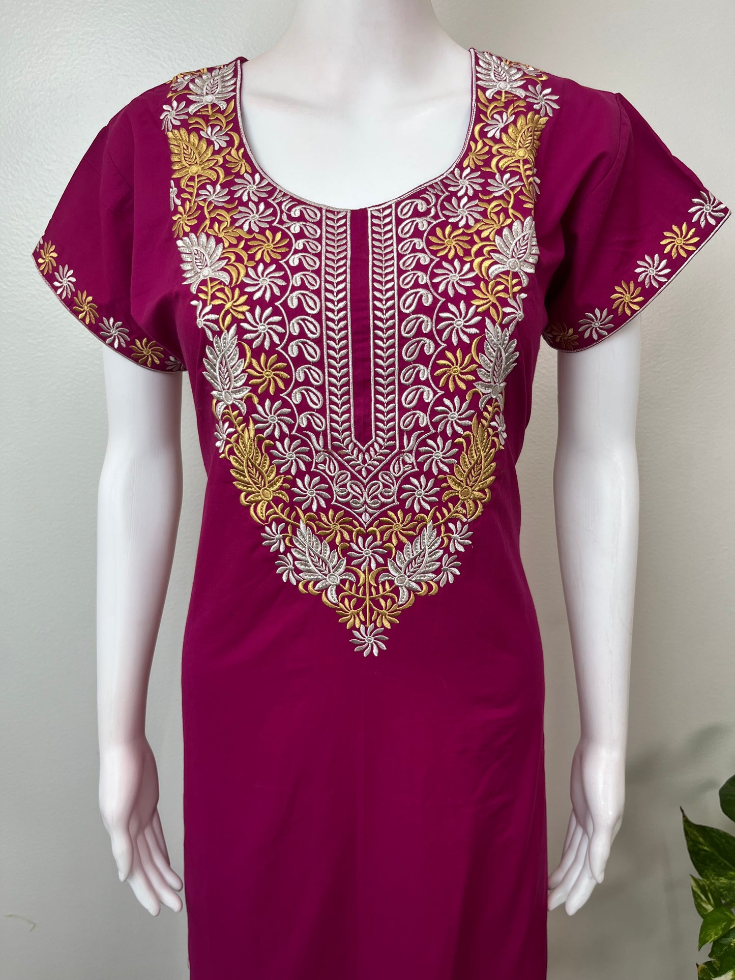 Hot Pink Timeless Embroidered Bizzylizzy Nightgown