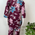 Maroon Pure Cotton Night Suit