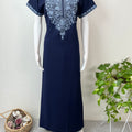 Navy Blue Delicate Embroidery Bizzylizzy Nighty