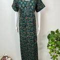 Bottle Green Pure Cotton Nightgown Soft & Comfortable