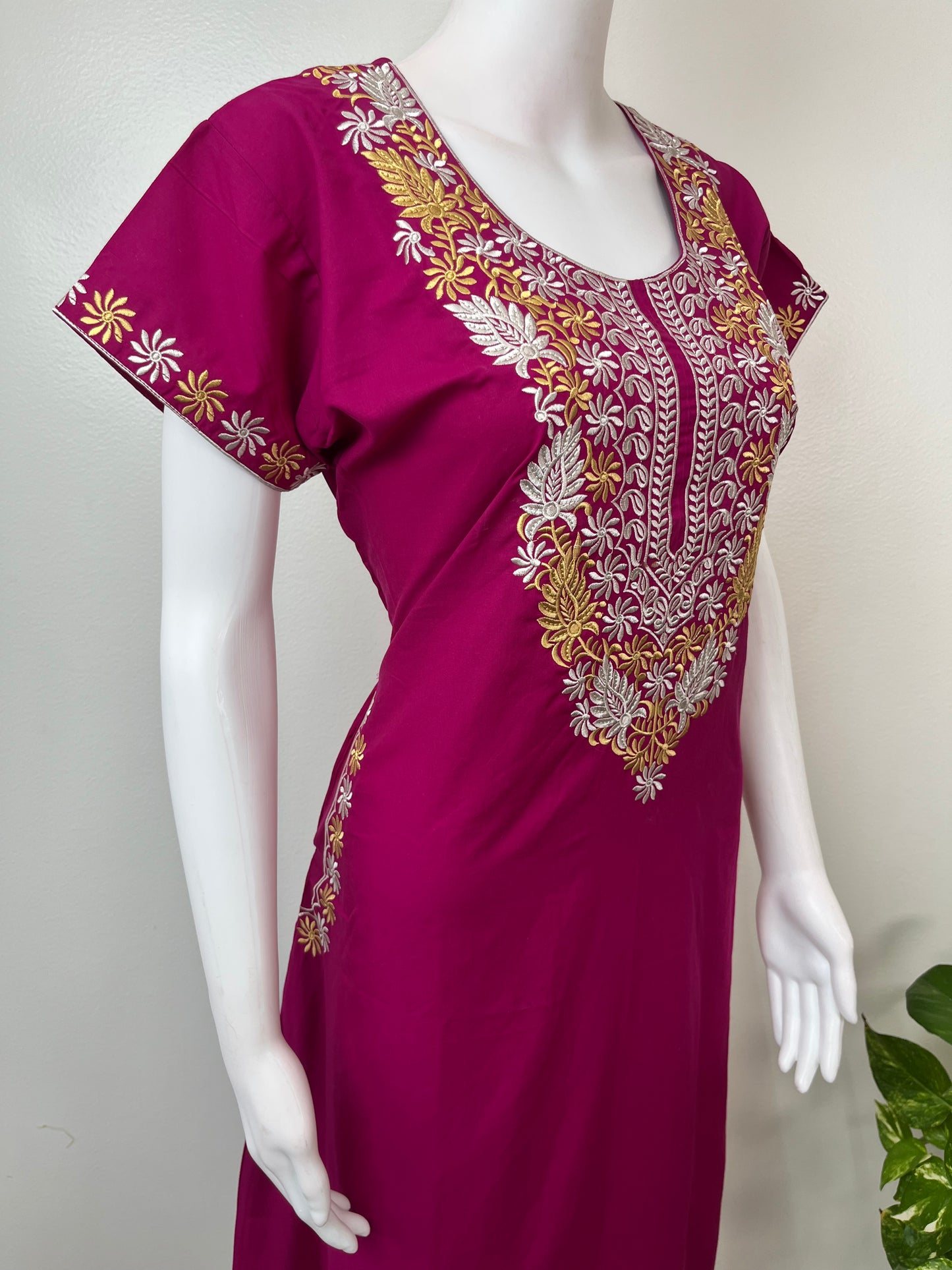 Hot Pink Timeless Embroidered Bizzylizzy Nightgown