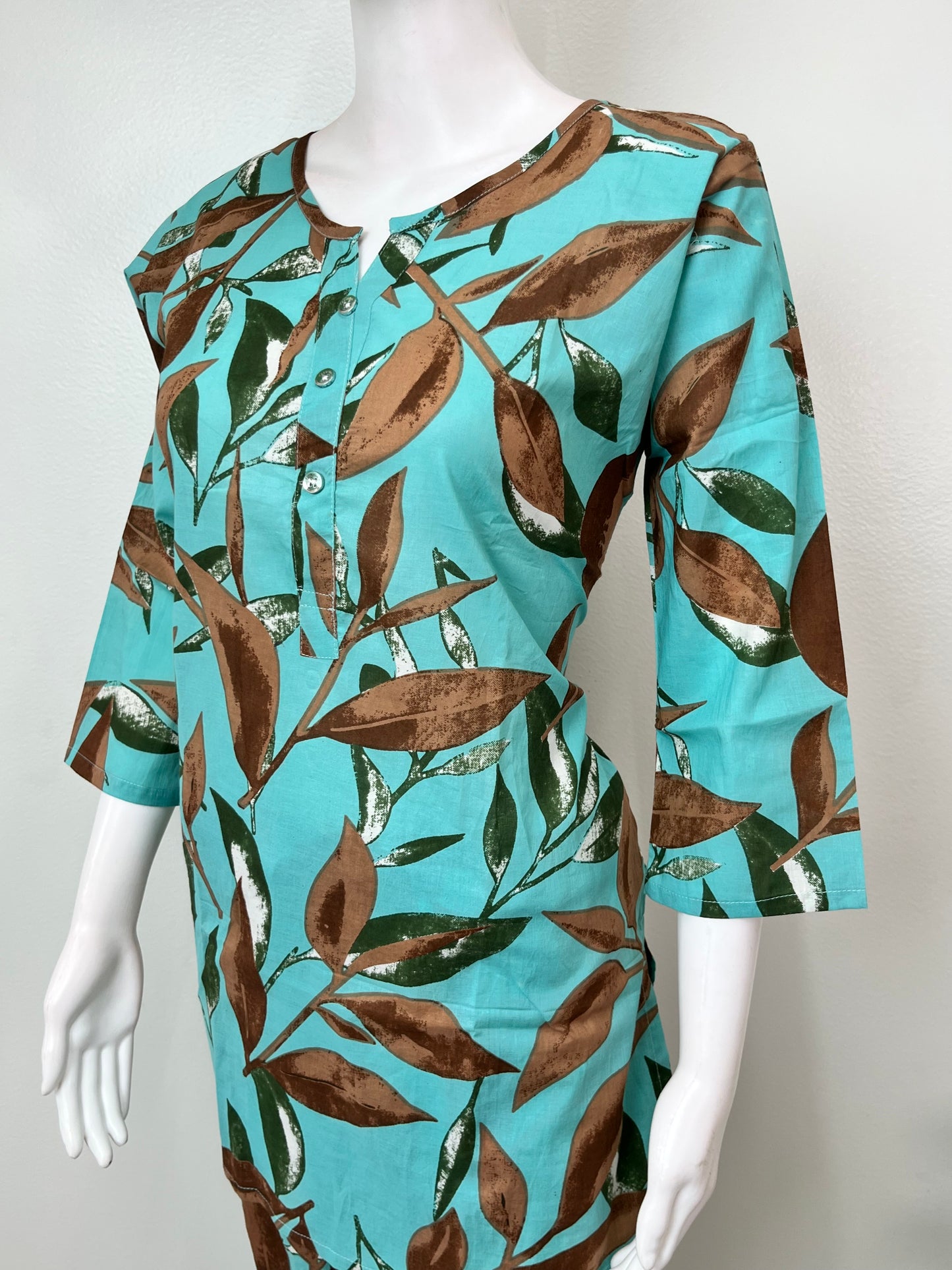 Turquoise Pure Cotton Night Duit