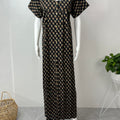 Black Front Open Pure Cotton Nightgown Comfortable & Elegant