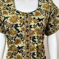 Green 100% Cotton Full Front Open Nighty