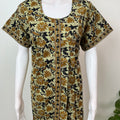 Green 100% Cotton Full Front Open Nighty