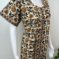 Crean Pure Cotton Front Open Nightgown