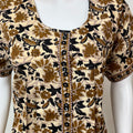 Floral Pure Cotton Front Open Nighty for Women