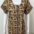 Floral Pure Cotton Front Open Nighty for Women