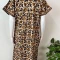 Floral Pure Cotton Front Open Nighty for Women