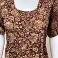 Maroon Pure Cotton Full Front Open Nighty