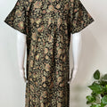 Black 100% Cotton Front Open Nightgown