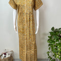 Mustard 100% Cotton Full Open Nightgown