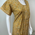Mustard 100% Cotton Full Open Nightgown