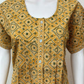Mustard 100% Cotton Full Open Nightgown
