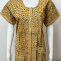 Mustard 100% Cotton Full Open Nightgown