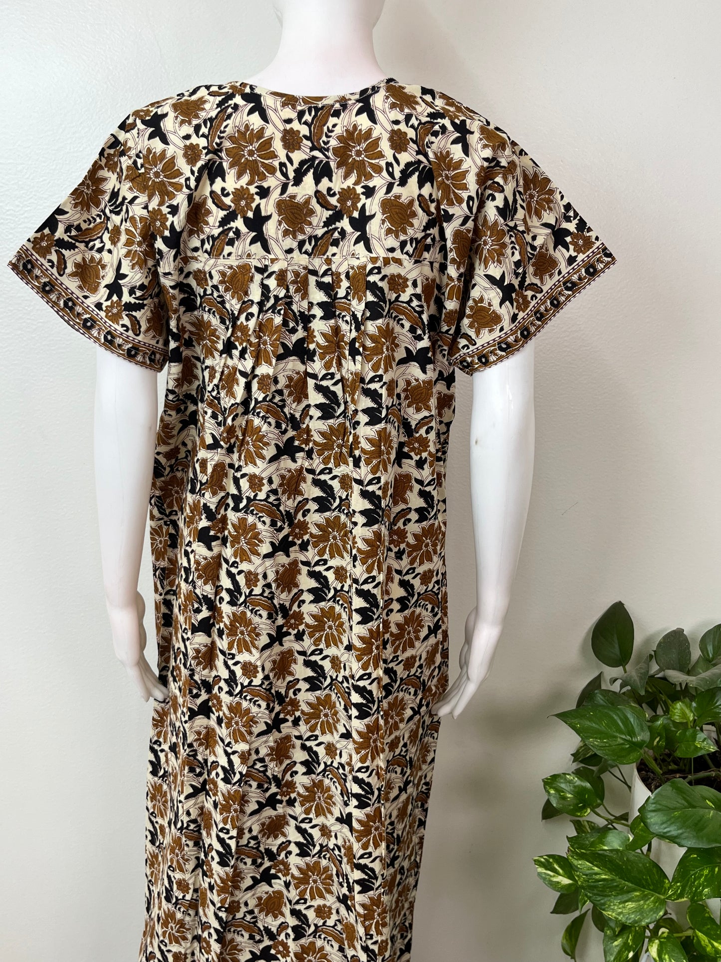 Crean Pure Cotton Front Open Nightgown