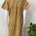 Mustard 100% Cotton Full Open Nightgown