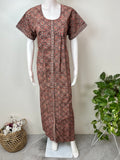 Digital Printed 100% Cotton Front Open Nighty