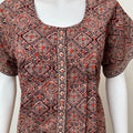 Digital Printed 100% Cotton Front Open Nighty