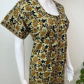 Green 100% Cotton Full Front Open Nighty