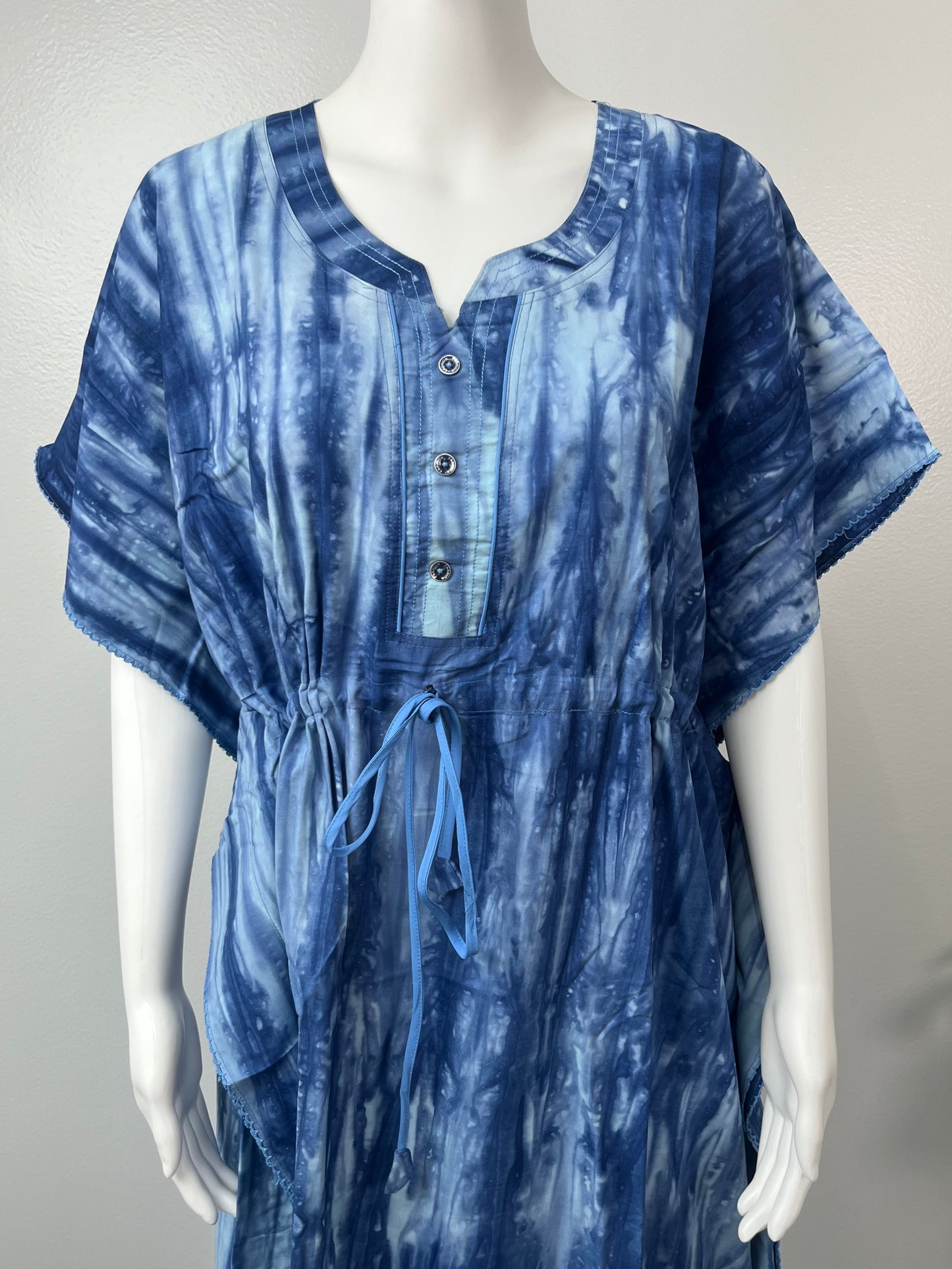 Denim Blue Premium Alpine Fabric Kaftan