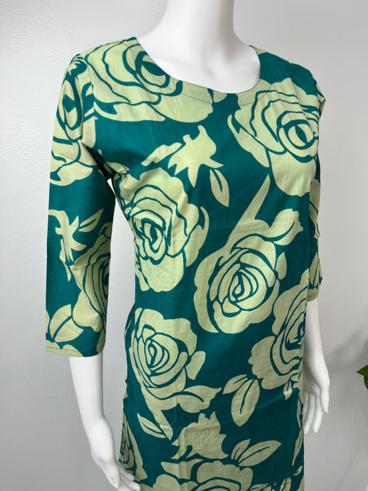 Emerald Bloom Pure Cotton Co-ord Set