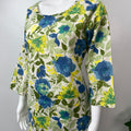 Blue Blossom Khadi Cotton Co-ord Set