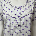 Purple Floral Printed Boutique Cotton Nighty