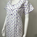 Purple Floral Printed Boutique Cotton Nighty
