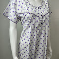 Purple Floral Printed Boutique Cotton Nighty