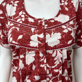 Red Pure Cotton Nightgown Comfortable & Elegant