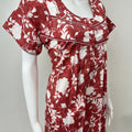 Red Pure Cotton Nightgown Comfortable & Elegant