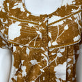 Mustard Floral Printed 100% Cotton Nightgown